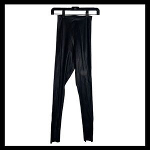 Commando Faux Leather Leggings Raw Hem Black Size XS